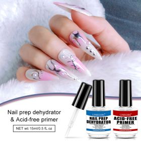 Limegirl Nail Base Glue Nail Adhesive Reinforcement Binders Liquid Matching Agent Desiccant Nail Primers Nail Prep Dehydrator (size: G92+G93)