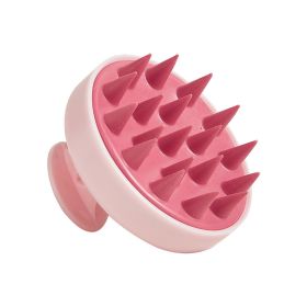 Silicone Shampoo Scalp Hair Massager Head Body Scalp Massage Brush Comb Hair Washing Comb Shower Brush Bath Spa Massage Brush (Color: PINK)