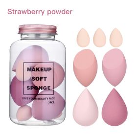 7Pcs Makeup Sponge Set Face Beauty Cosmetic Powder Puff for Foundation Cream Concealer Make Up Blender Tools Sponge ÐºÐ¾ÑÐ¼ÐµÑ‚Ð¸ÐºÐ° (Color: Strawberry powder)