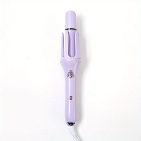 Korean Style Automatic Curling Iron - 32mm Big Wave Hair Iron with Water Ripple Technology for Smooth and Long-Lasting Curls (Color: Purple)