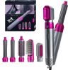 5 in 1 Curling Wand Set Professional Hair Curling Iron for Multiple Hair Types and Styles Fuchsia