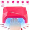 36W UV LED Lamp Nail Polish Dryer 15 LEDs Fingernail Toenail Gel Curing Machine Nail Art Painting Salon Tools Set US Plug