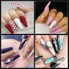 500Pcs False Nail Tips C Curve Half Cover French Nails Extra Long Fake Finger Nails For Nail Art Salons Home DIY 10 Sizes