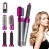 5 In 1 Hot Air Comb Aluminum Alloy Hair Straightener Automatic Perm Curling Iron Electric Hair Dryer Creative Multifunctional